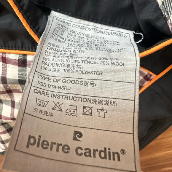 Vintage Pierre Cardin Windbreaker Jacket with Plaid Liner size XL - Picture 6 of 6